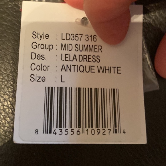 Love shack fancy ivory dress. Retail $295, new with tags never worn. Asking $215 - Picture 4 of 4